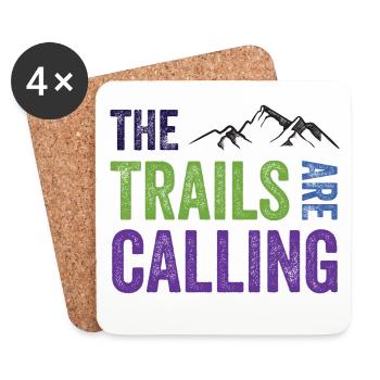 The Trails Are Calling - Coasters (set of 4) - white - Front