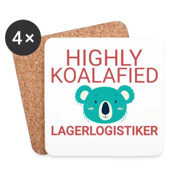 Warehouse logistics company Koalafied - Coasters (set of 4) - white - Front