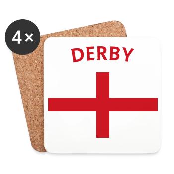 Dartball mit Derby-Emblem - Untersetzer (4er-Set) - Weiß - Vorne
