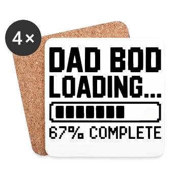 Papa Bod Loading - Untersetzer (4er-Set) - Weiß - Vorne