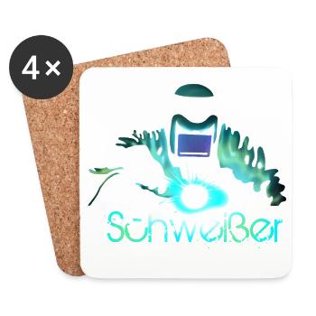 Schweißer - Untersetzer (4er-Set) - Weiß - Vorne
