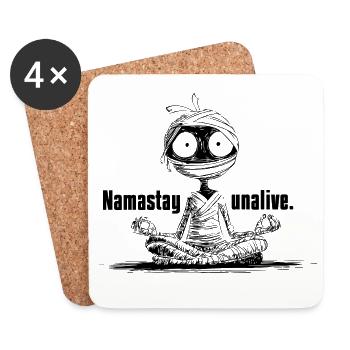 Mummy Humor Design | Funny Halloween Design - Untersetzer (4er-Set) - Weiß - Vorne