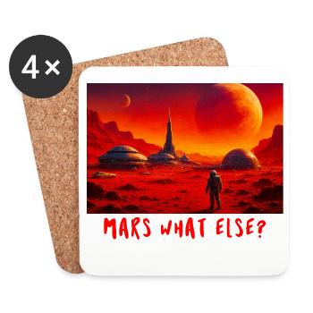 Mars Story: Red World Exploration - Coasters (set of 4) - white - Front