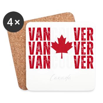 Vancouver Canada, j’adore Vancouver - Dessous de verre (lot de 4) - blanc - Devant