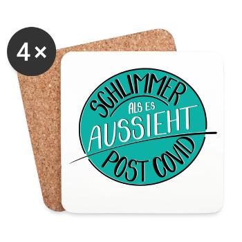 Worse than it looks, Post Covid - Coasters (set of 4) - white - Front