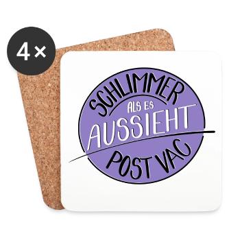 Schlimmer als es aussieht, Post Vac - Untersetzer (4er-Set) - Weiß - Vorne