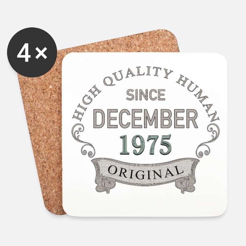 Since_December_1975 - Dessous de verre (lot de 4) - blanc