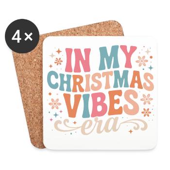 In My Christmas Vibes Era - Untersetzer (4er-Set) - Weiß - Vorne