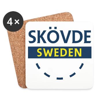 Skövde Sweden Sign Design - Dessous de verre (lot de 4) - blanc - Devant