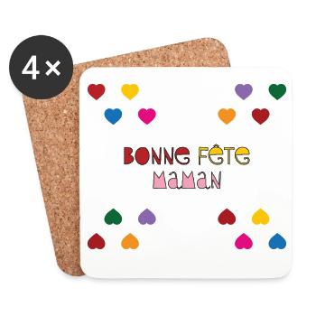 Happy Mother's Day - Mother's Day - Coasters (set of 4) - white - Front
