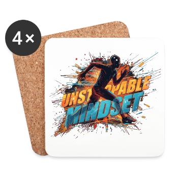 Unstoppable Mindset Runner - Coasters (set of 4) - white - Front