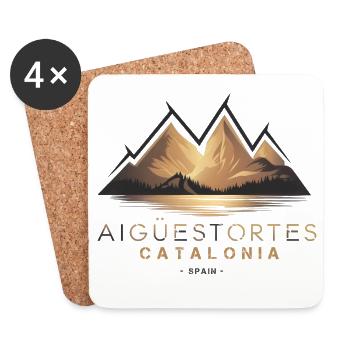 Aigüestortes Parc National Pyrénées Catalogne - Dessous de verre (lot de 4) - blanc - Devant