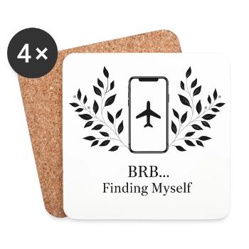 BRB... Tu me cherches - Dessous de verre (lot de 4) - blanc - Devant