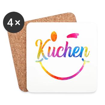 Kuchen_bunt_ - Dessous de verre (lot de 4) - blanc - Devant