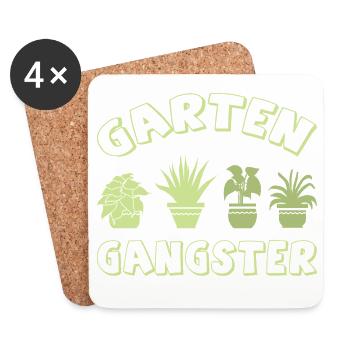 Jardinier jardinier Plantes horticoles en train de les jardiner - Dessous de verre (lot de 4) - blanc - Devant