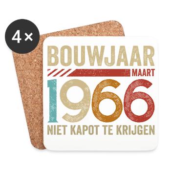 Bouwjaar maart 1966 niet kapot te krijgen - Coasters (set of 4) - white - Front
