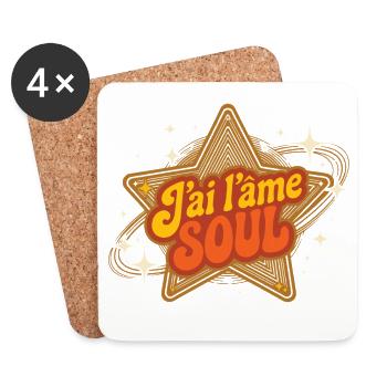 J'AI L'ÂME SOUL #1 - let's talk - Dessous de verre (lot de 4) - blanc - Devant