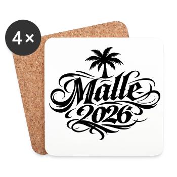 Malle 2026 Mallorca Tattoo - Coasters (set of 4) - white - Front