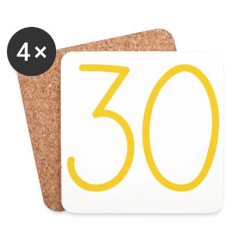 30 - Dessous de verre (lot de 4) - blanc - Devant