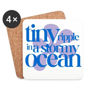 Tiny ripple in a stormy ocean (lavender) - Coasters (set of 4) - white - Front