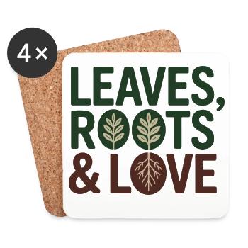 Herbalist Leaves Roots Love Professional Clinical  - Coasters (set of 4) - white - Front