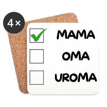 MAMA Checkliste - Untersetzer (4er-Set) - Weiß - Vorne