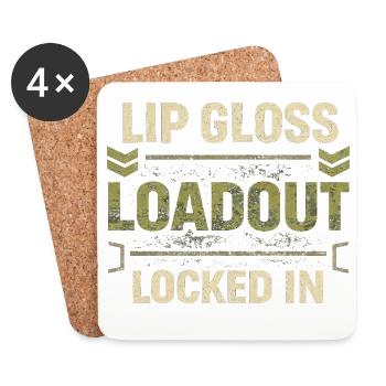 Équipement de soldate féminine Soldat féminin verrouillé - Dessous de verre (lot de 4) - blanc - Devant