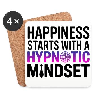 Hypnotist Happiness Hypnotic Mindset Professional  - Coasters (set of 4) - white - Front
