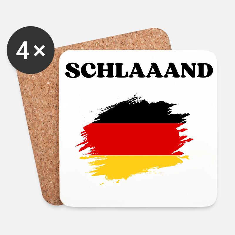 SCHLAAAND - Untersetzer (4er-Set) - Weiß