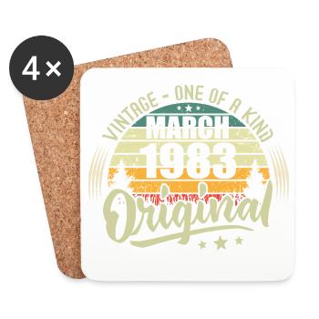 Légende Vivante Depuis Mars 1983 - Dessous de verre (lot de 4) - blanc - Devant