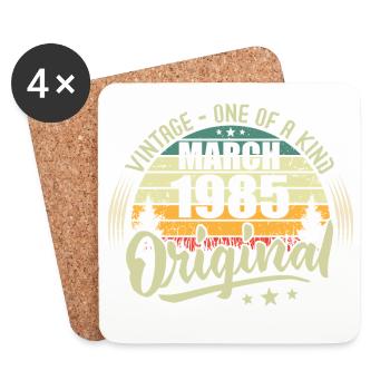 Légende Vivante Depuis Mars 1985 - Dessous de verre (lot de 4) - blanc - Devant