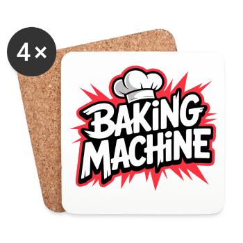 Plaisir à la machine à boulanger - Dessous de verre (lot de 4) - blanc - Devant