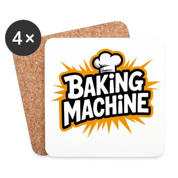 Plaisir à la machine à boulanger - Dessous de verre (lot de 4) - blanc - Devant