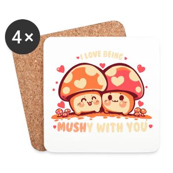 Being MUSHy with you - Coasters (set of 4) - white - Front
