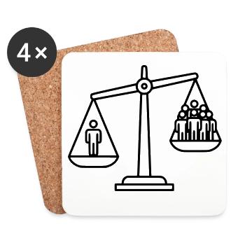 Libra Justice Concept - Coasters (set of 4) - white - Front