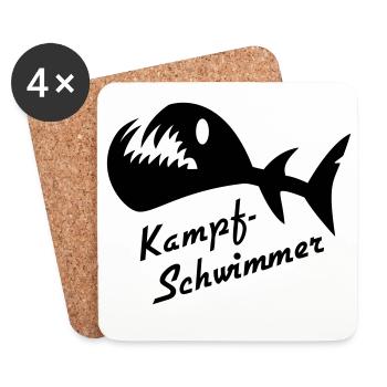 Battle Whimmer Fish 2 - Coasters (set of 4) - white - Front