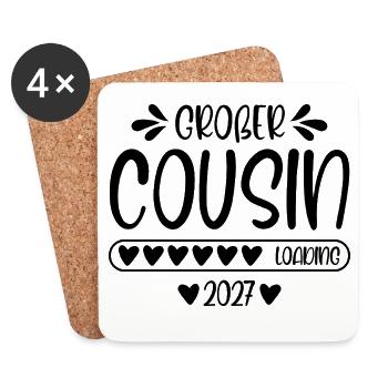 Big Cousin 2027 chargement - Dessous de verre (lot de 4) - blanc - Devant