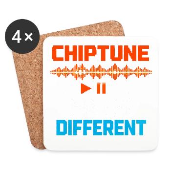 Chiptune ballert anders | 8-Bit Musik Humor - Untersetzer (4er-Set) - Weiß - Vorne
