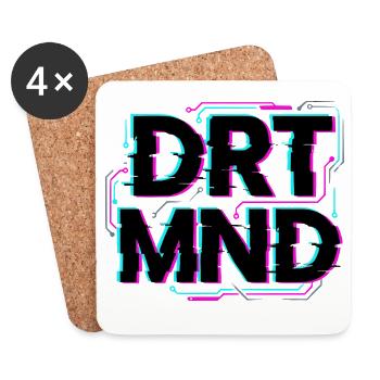 Dortmund DRTMND Glitch Shirt, Hoodie, Bag - Coasters (set of 4) - white - Front