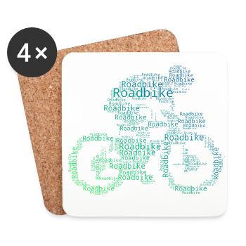 Gift idea for a road bike with road bike - Coasters (set of 4) - white - Front