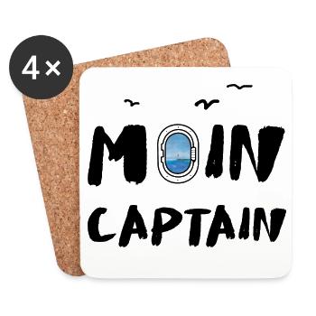 Moin Captain Sea Seagull Lake Travel Seafaring - Coasters (set of 4) - white - Front