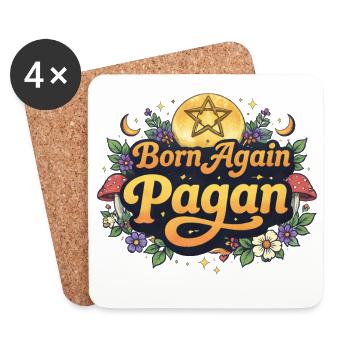 Né de nouveau païen - Dessous de verre (lot de 4) - blanc - Devant