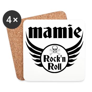 Rock and Roll Rebel Grandma - Coasters (set of 4) - white - Front