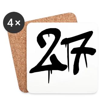 27 - Untersetzer (4er-Set) - Weiß - Vorne