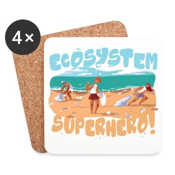 Ecologist Ecology - Coasters (set of 4) - white - Front
