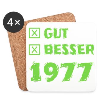 1977 - Untersetzer (4er-Set) - Weiß - Vorne
