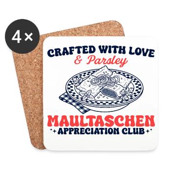 Maultaschen Appreciation Club - Schwäbische Küche - Untersetzer (4er-Set) - Weiß - Vorne