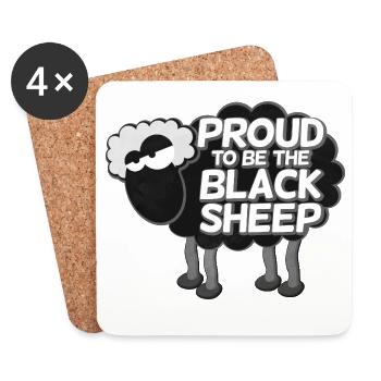 Black Sheep Pride - Untersetzer (4er-Set) - Weiß - Vorne