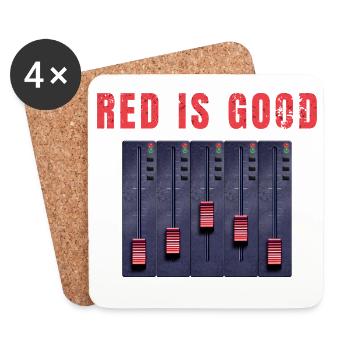 Red ist gut – Humor, Musikproduzent, DAW, DJ - Untersetzer (4er-Set) - Weiß - Vorne