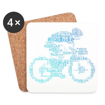 Gift idea for a road bike with road bike - Coasters (set of 4) - white - Front